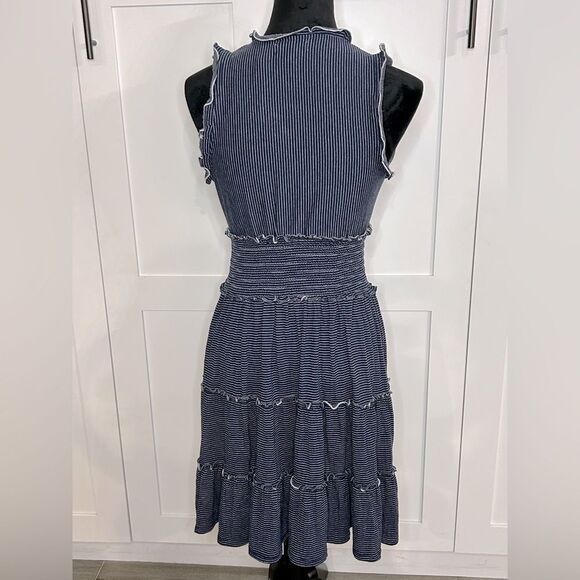 Max Studio Blue Sleeveless V-Neck Midi Dress - XS- NWT - Picture 2 of 8